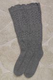 Pointelle Knit Slouch Socks Grey